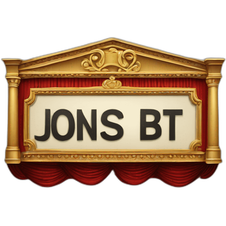 Theater sign with text « JBT’s Show » emoji