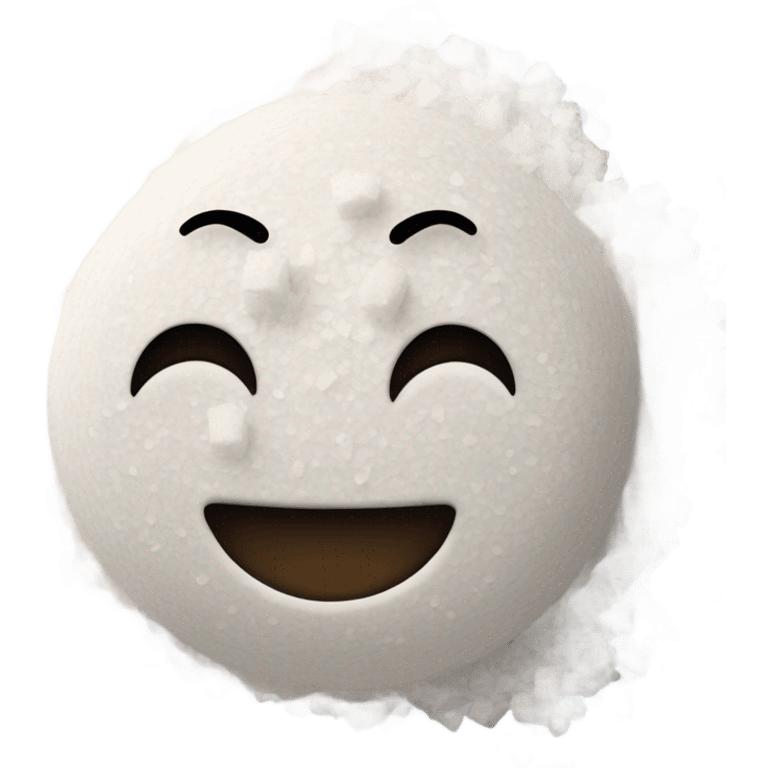 Happy emoji with a pile of salt emoji