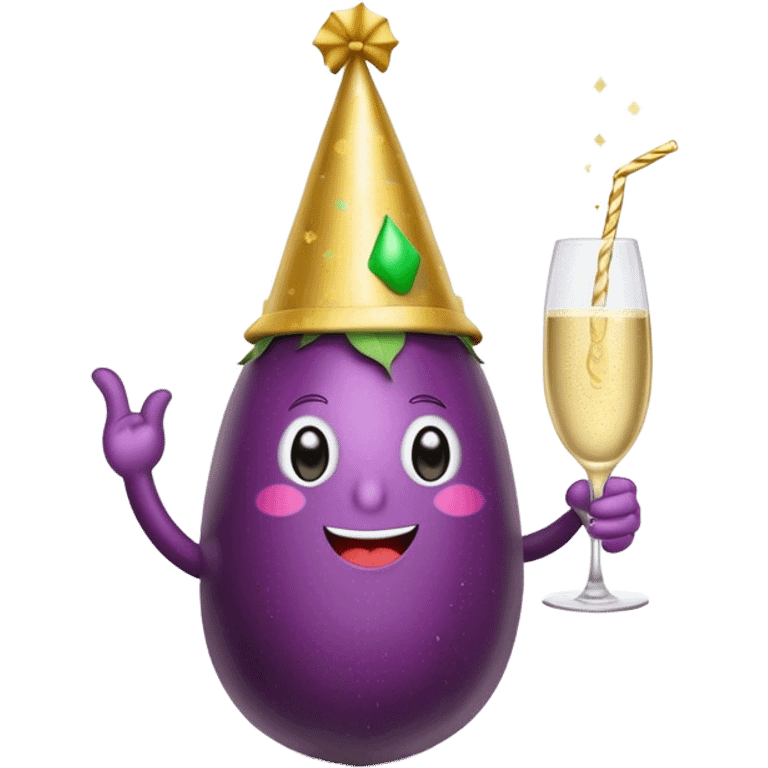 eggplant gets drunk emoji