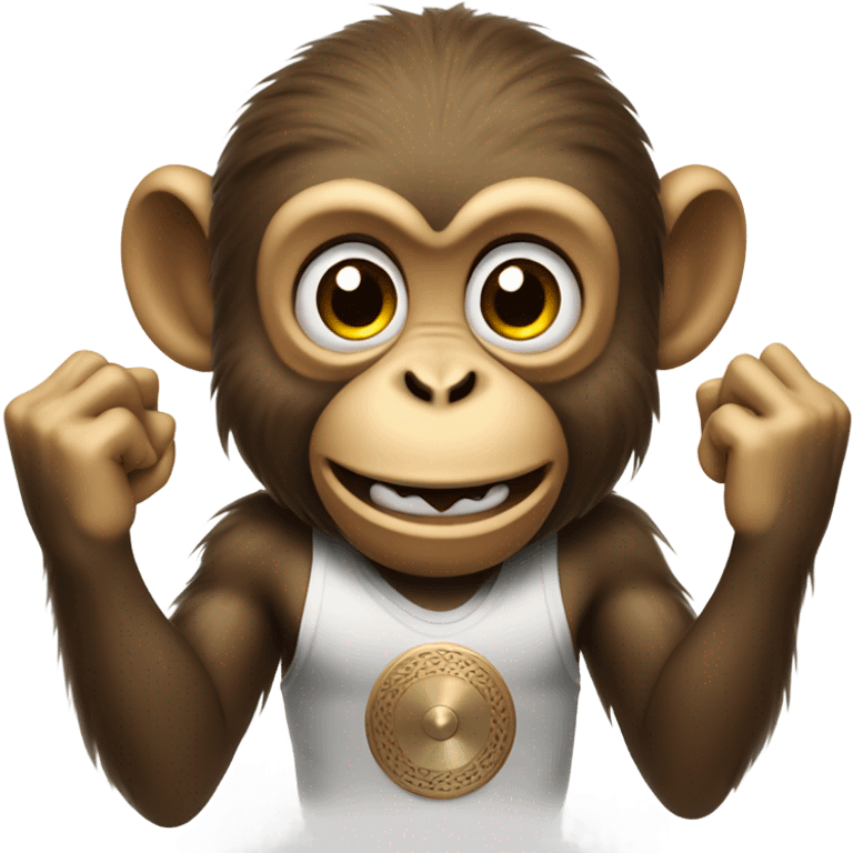 Monkey playing symbols emoji