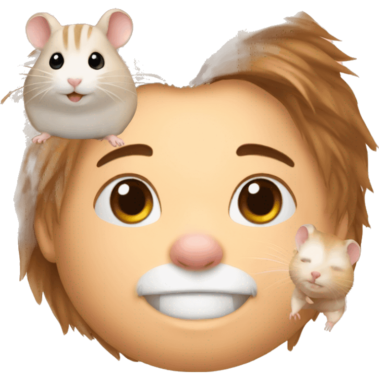 hamster and human emoji