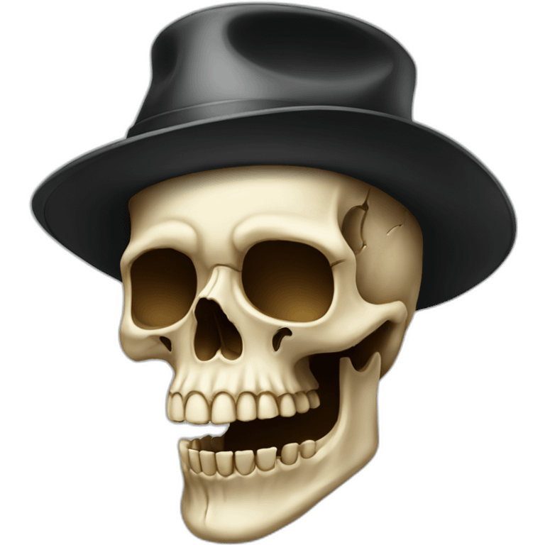 skull with hat emoji