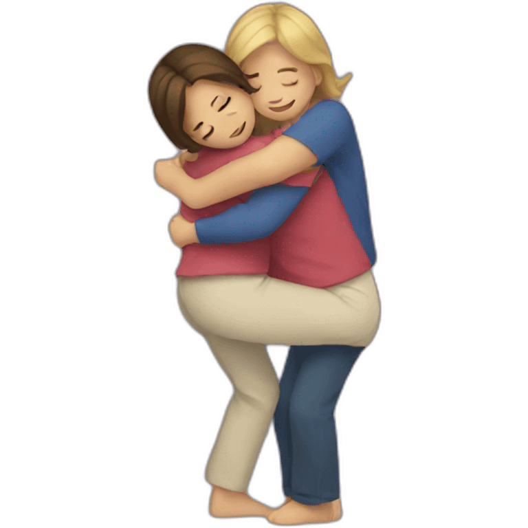 Women's hug emoji