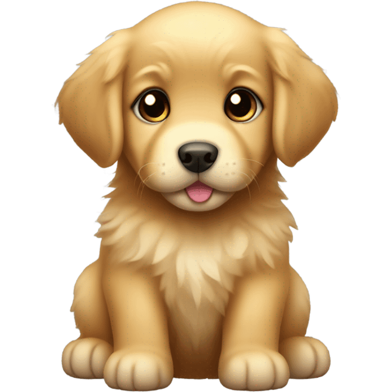 Baby golden retriever emoji