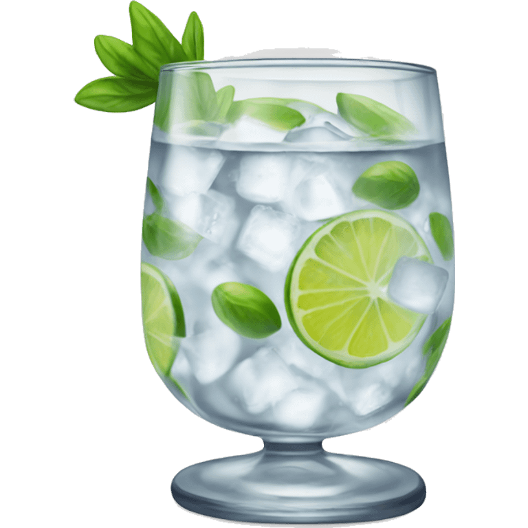 A glass gin tonic emoji