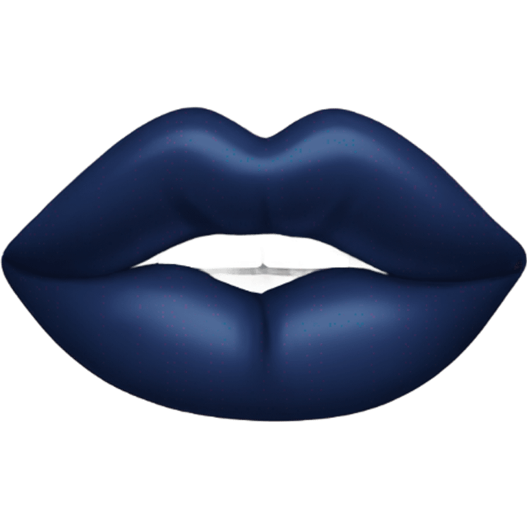 Navy blue lips emoji