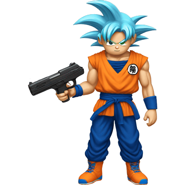 goku with a gun emoji