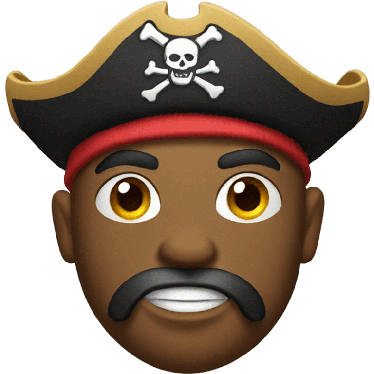 Muscular pirate playing baseball emoji