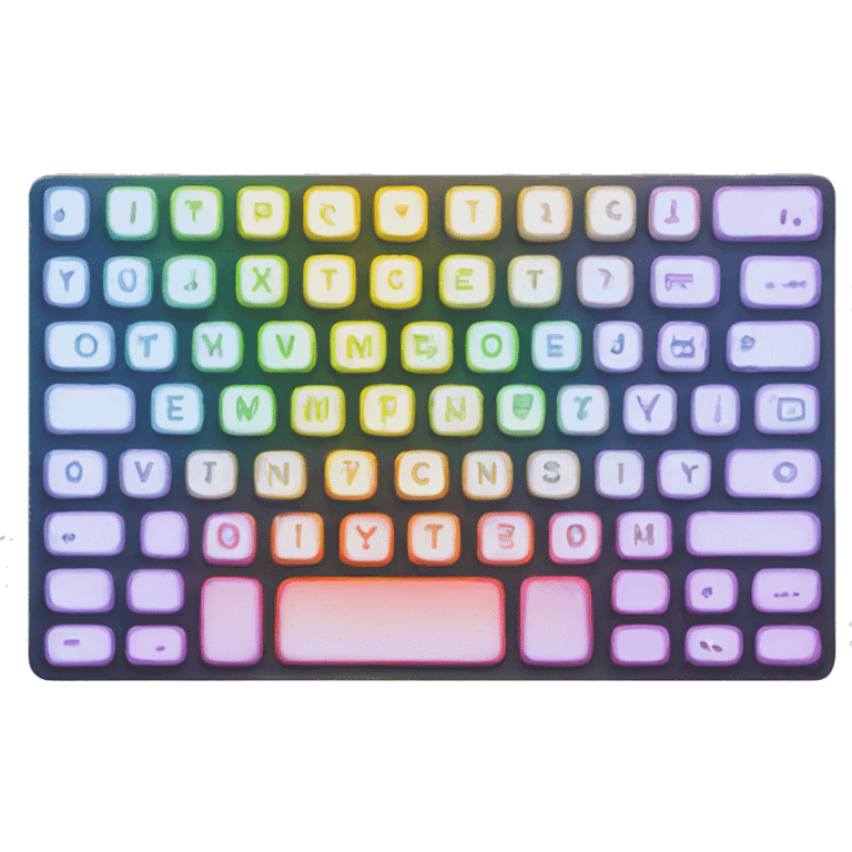 Rainbow light keyboard emoji