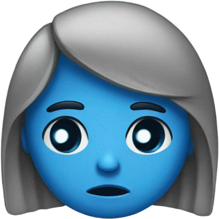 Sad blue emoji