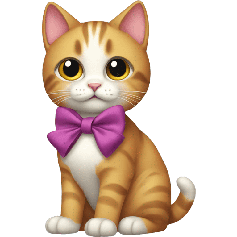 Cat with bow emoji