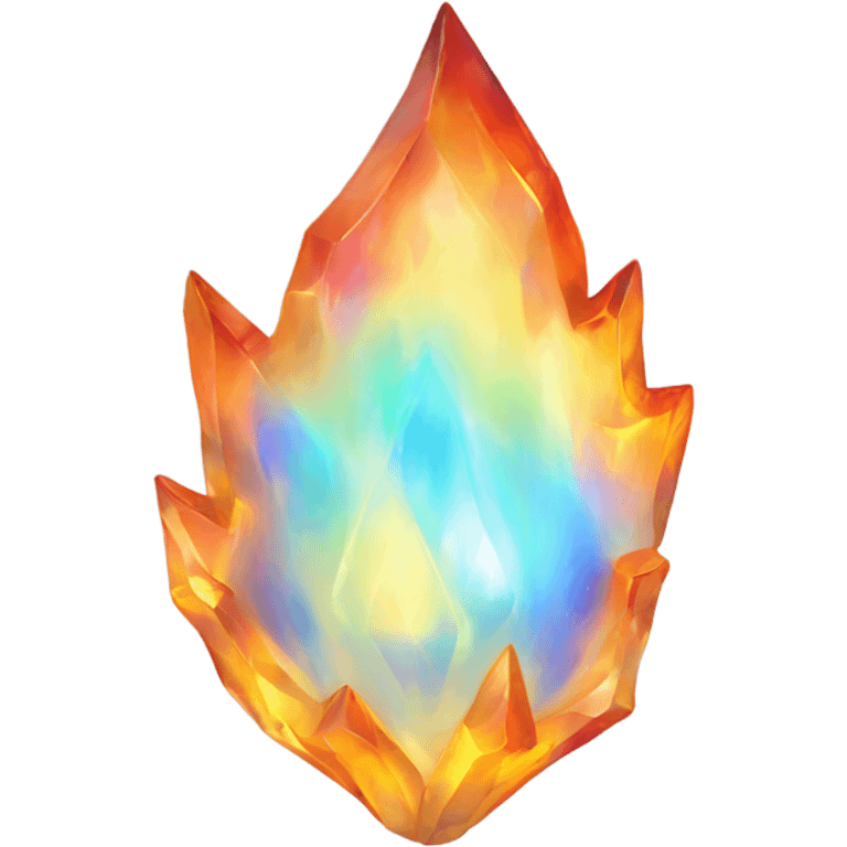 opal crystal flame fire  emoji