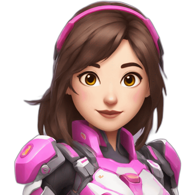 Dva from overwatch, girl gamer emoji