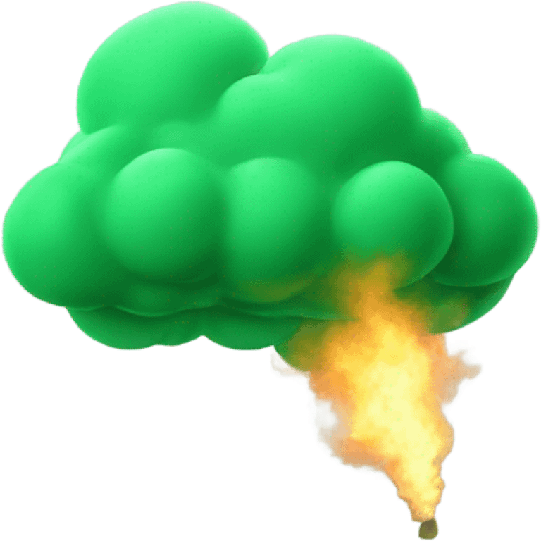 a green gas cloud emoji