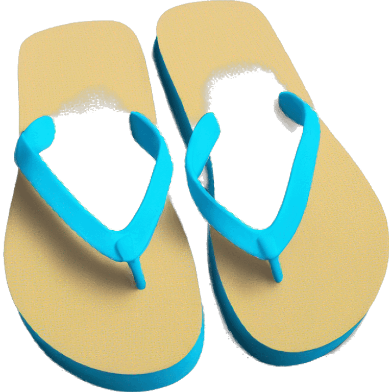 plain pastel blue Flip flops  emoji