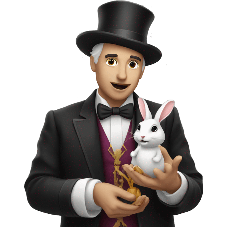 magician with rabbit emoji