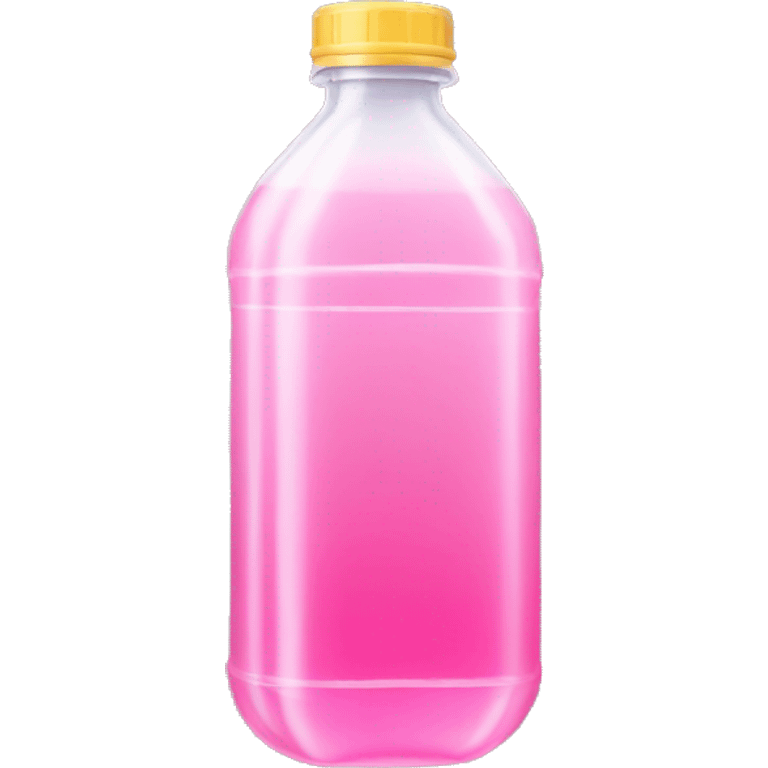 plastic bottle with crystaline pink liquid emoji