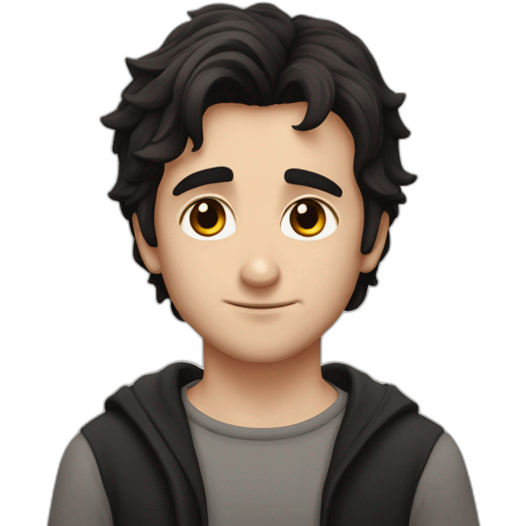 dark hair harry potter with his iconic scar emoji