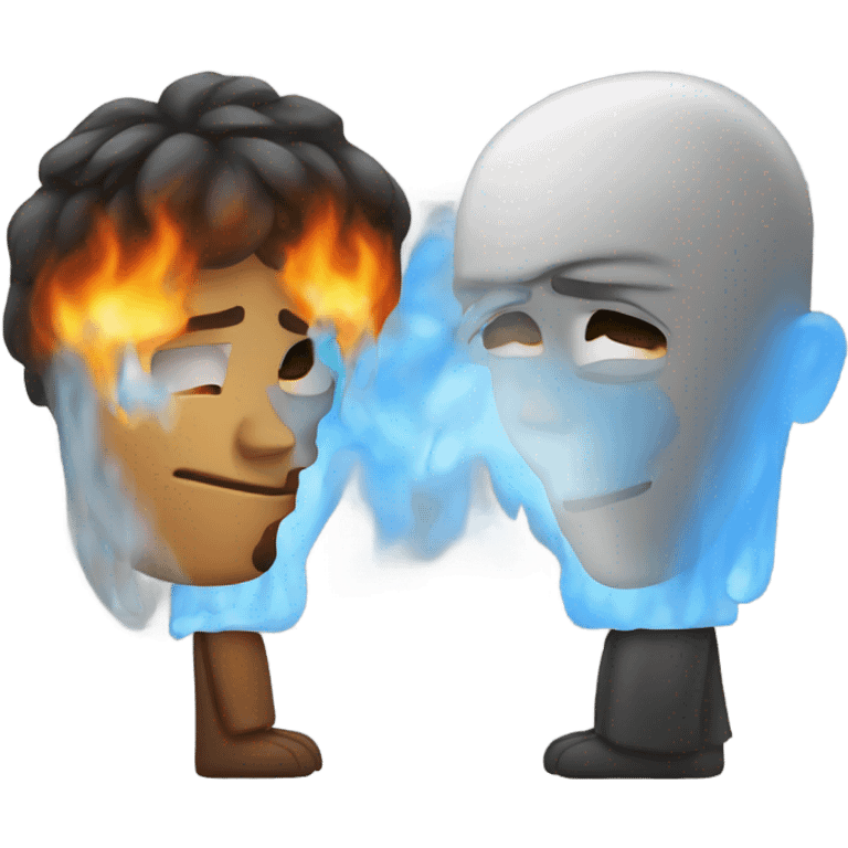 Half hot and cold  emoji