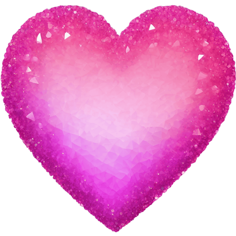 Pink ombre crystal heart with glitter  emoji