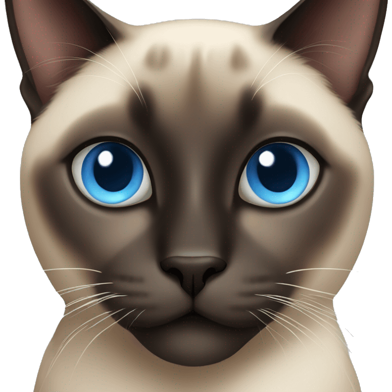 dark siamese cat with blue eyes emoji