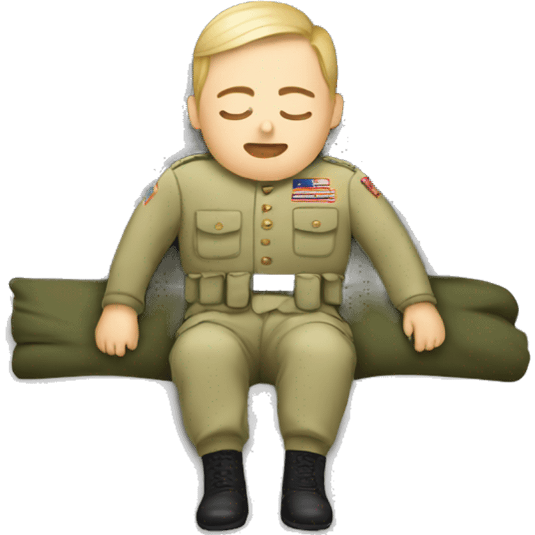 white military person sleeping emoji