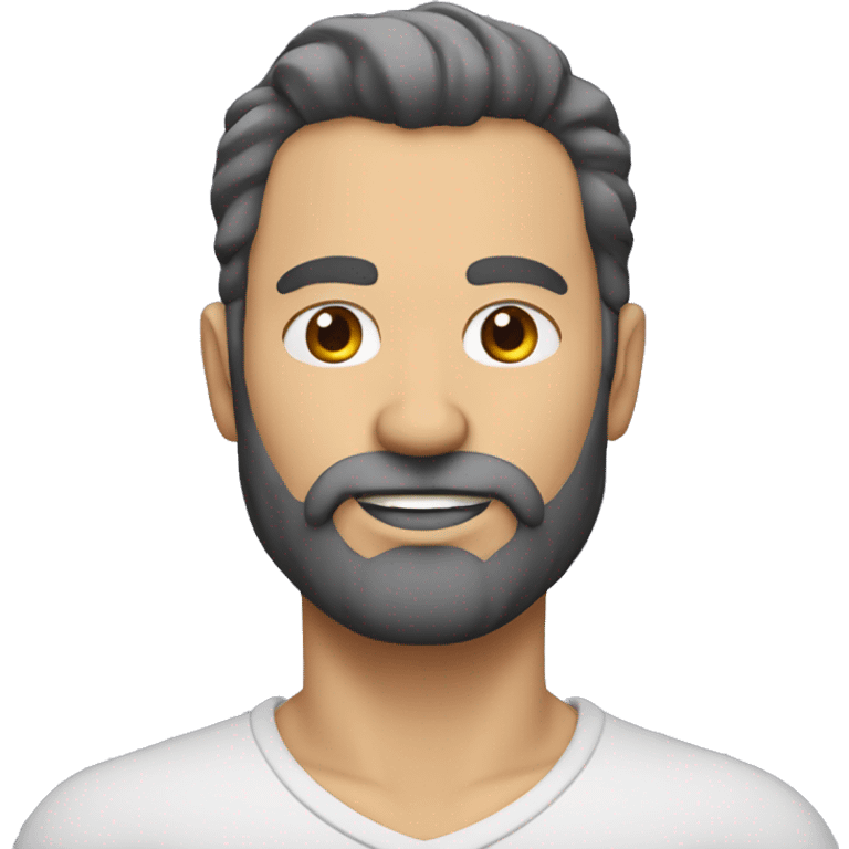 homme blanc chauve avec de la barbe emoji