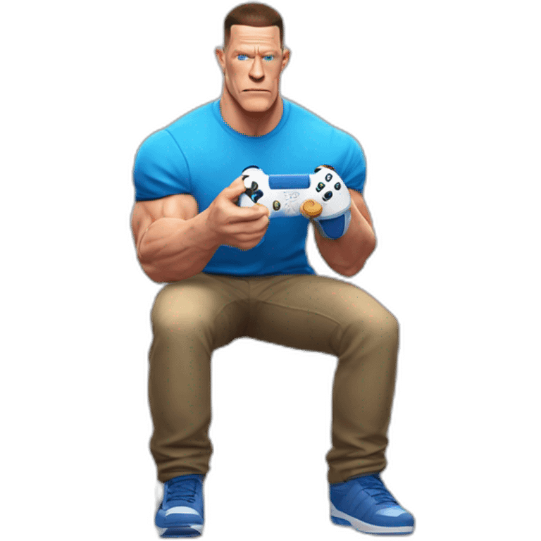 John Cena playing ps5 emoji