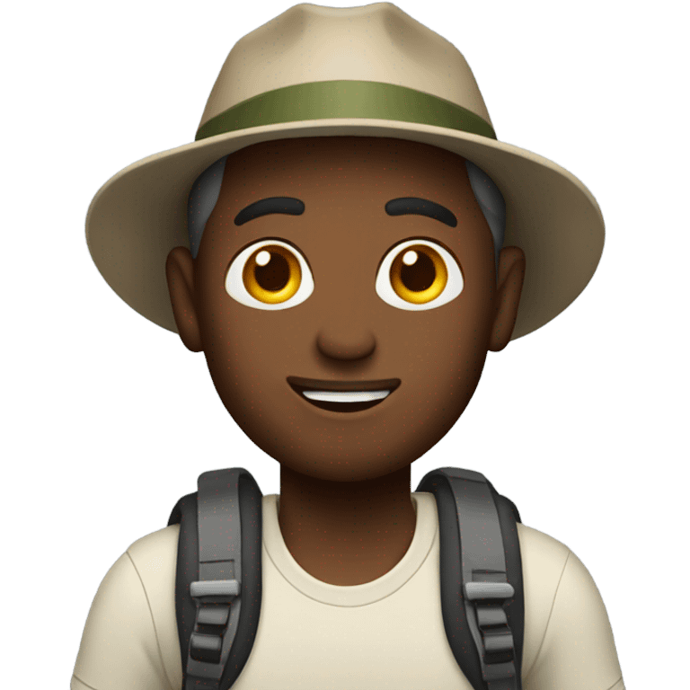 White man hiking emoji