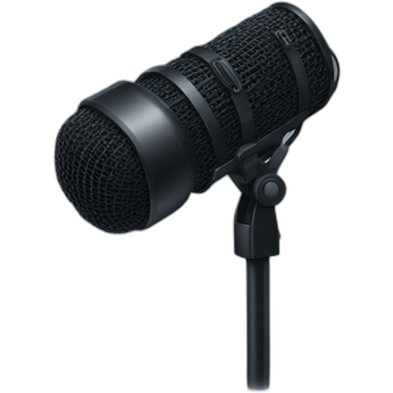 Dark microphone emoji