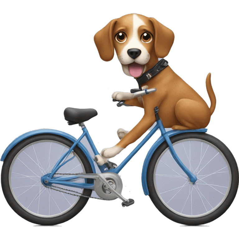 Dog on a bike  emoji