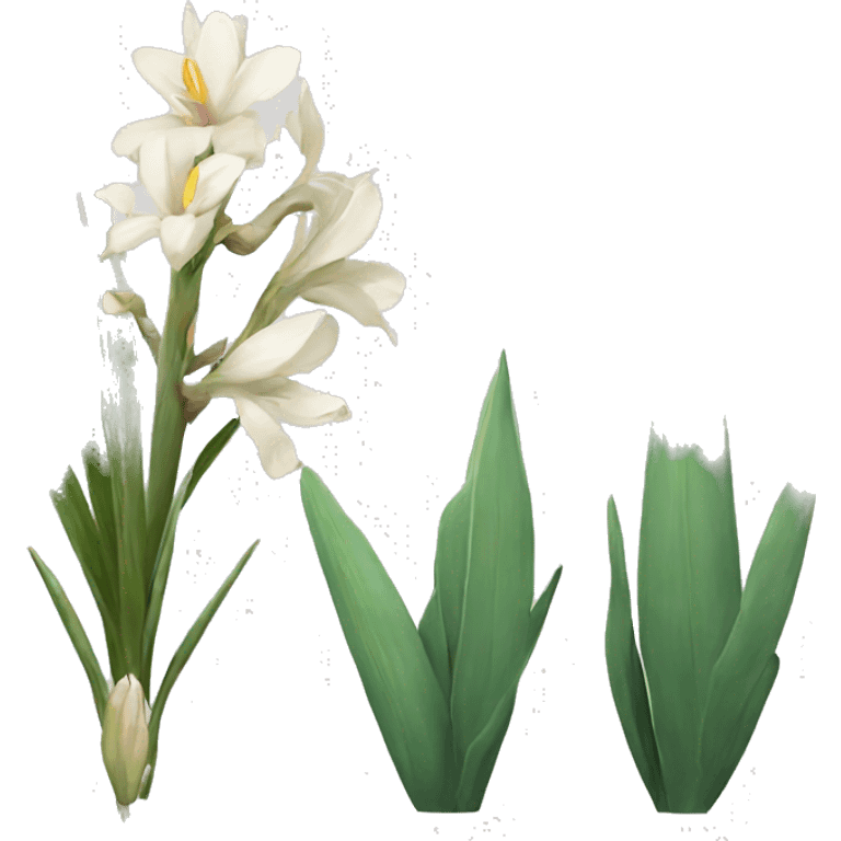 yucca with iris flower and magnolia flower emoji