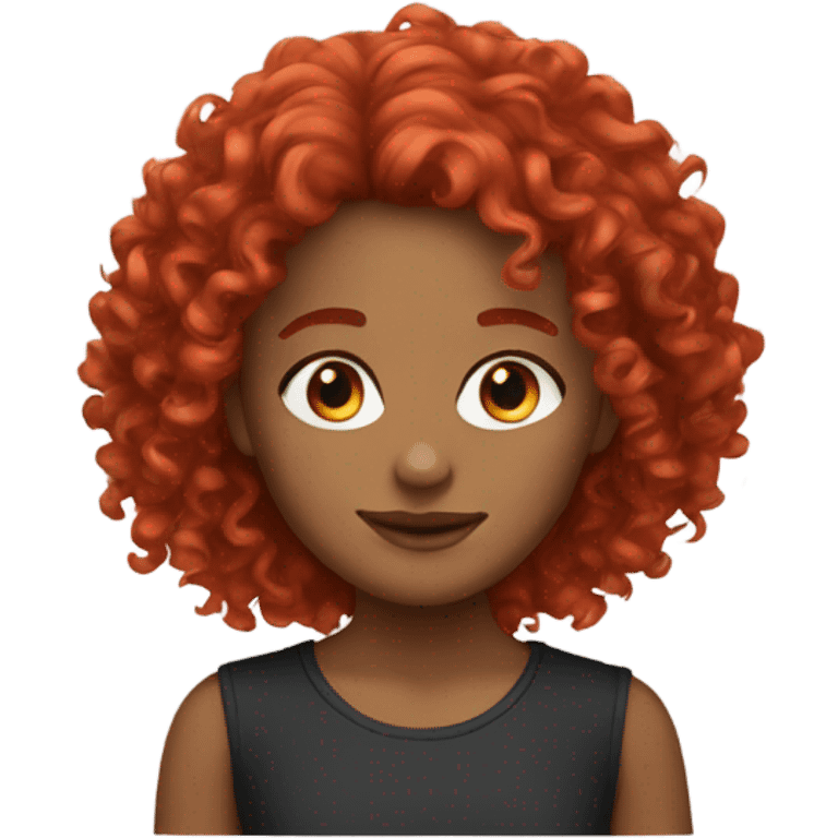 Curly girl red hair emoji