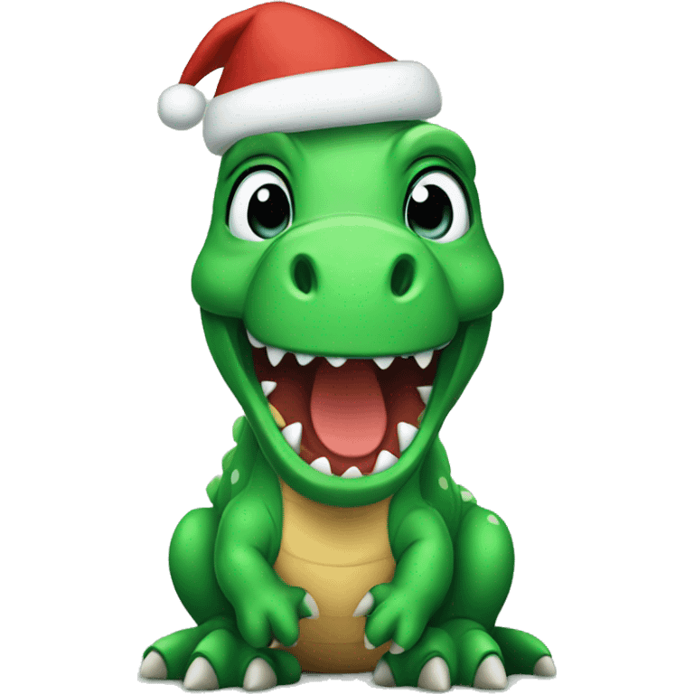 Christmas dinosaur  emoji