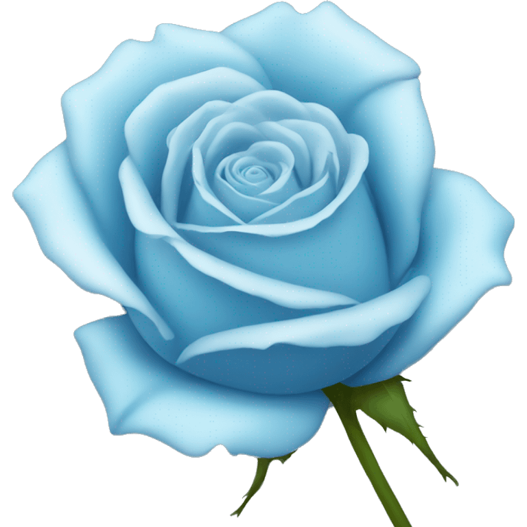 Pastel blue rose emoji