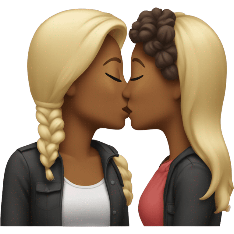 2 women are kissing emoji