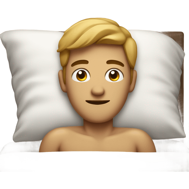 male portrait in bed emoji