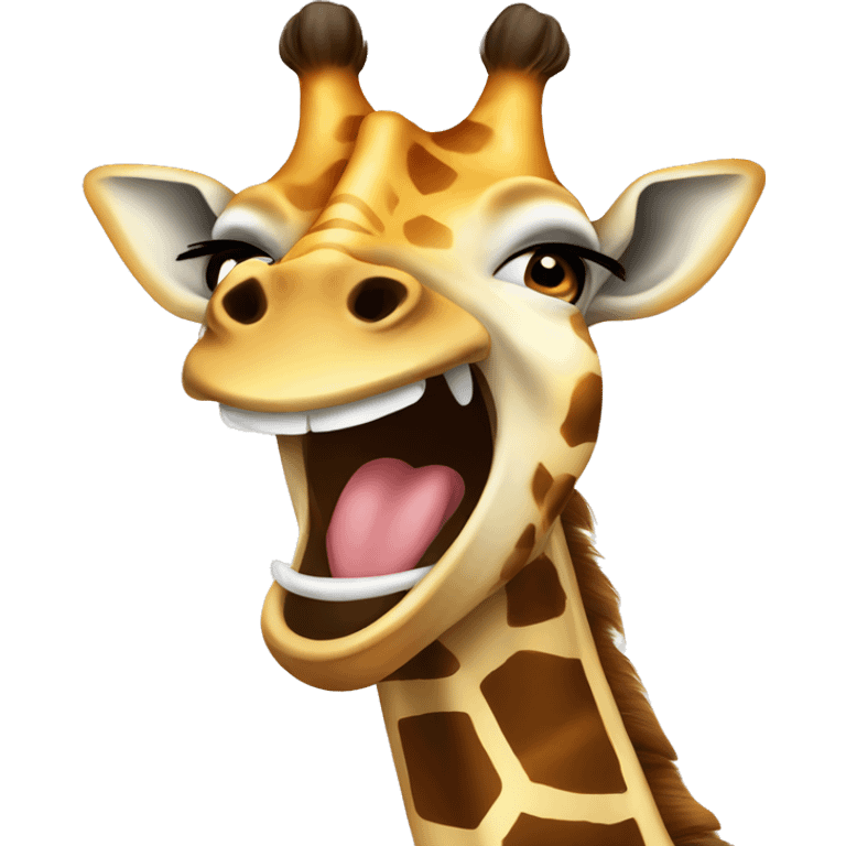 Giraffe laughing  emoji