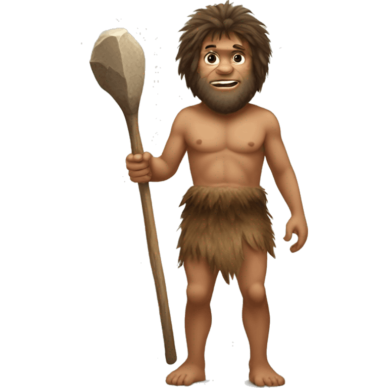 small caveman with club emoji