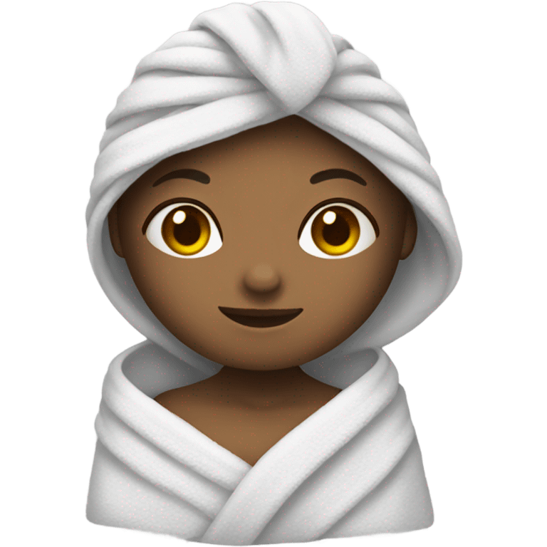 Girl but in towel emoji