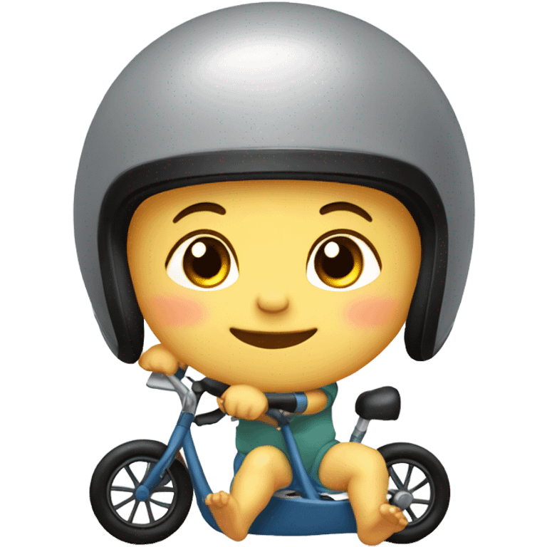 Baby is on the bicycle emoji