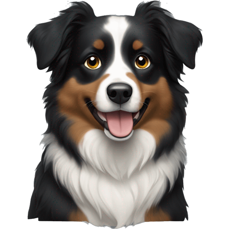 Small black australian shepherd dog emoji