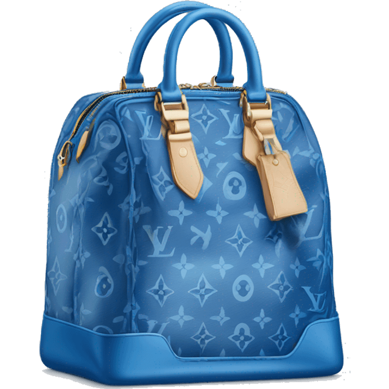 Blue Louis Vuitton bag emoji