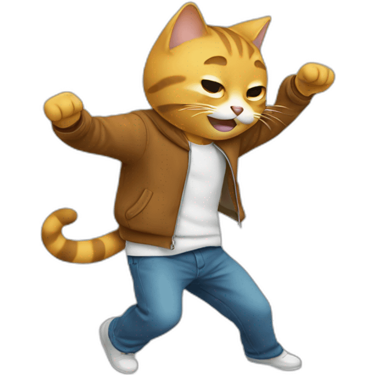 un chat qui fait un dab emoji