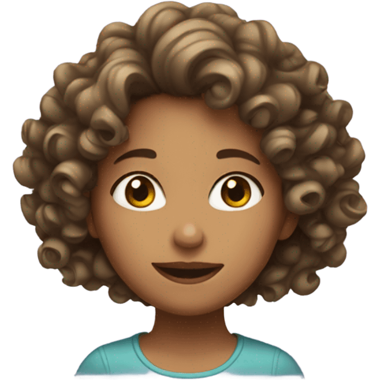 girl with curly hair  emoji