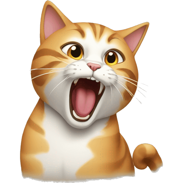 Cat yawning  emoji