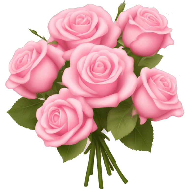 baby pink bouquet of roses emoji