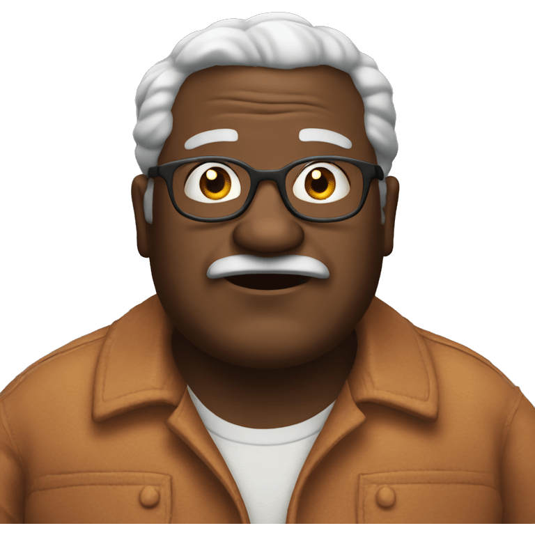 Fat black grandpa on  emoji