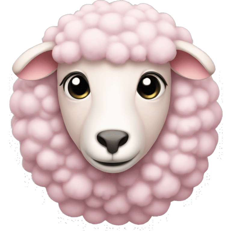 Pastel pink sheep  emoji