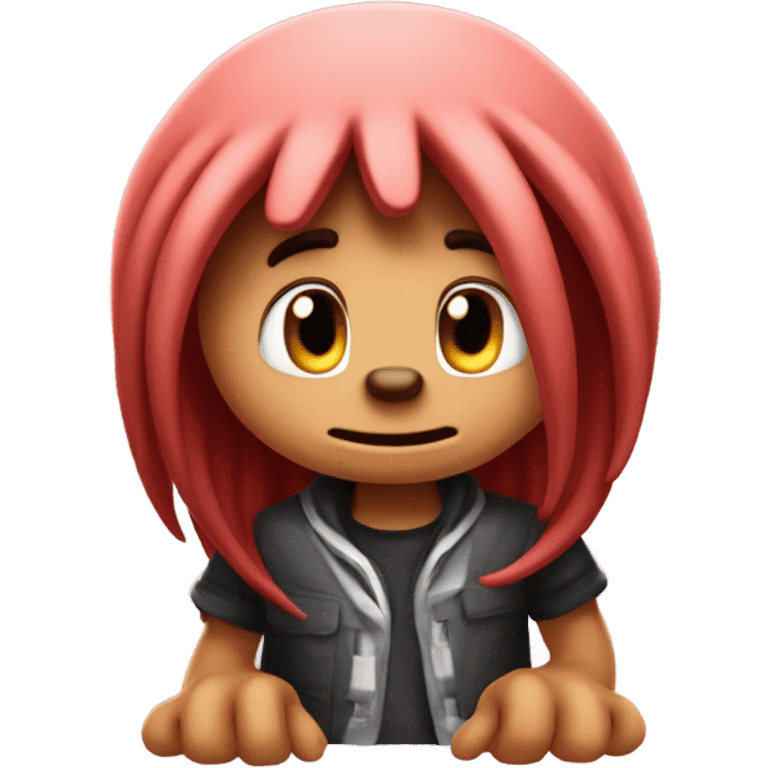 Knuckles the echidna ￼ emoji